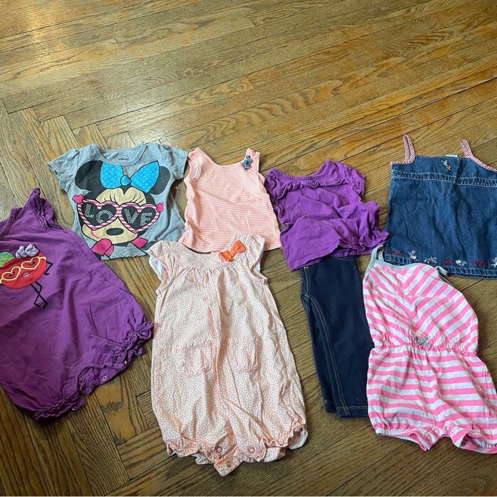 Various brands 12 Months Girl Summer  clothes lot Of 8